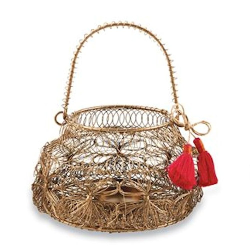 Flower Brass Collapsible Lantern